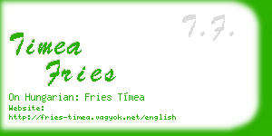 timea fries business card